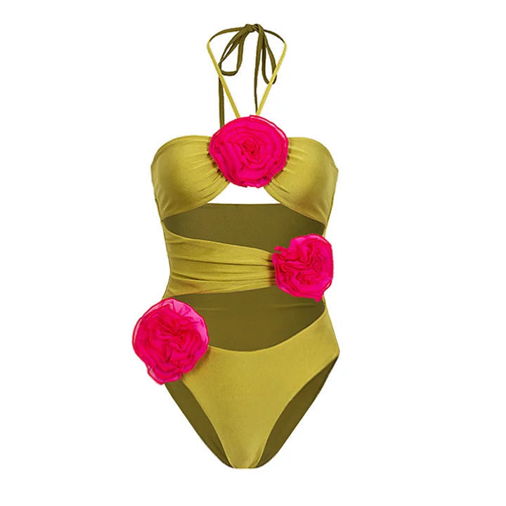 Damen Bikiniset mit floralem Rüschendesign Drune