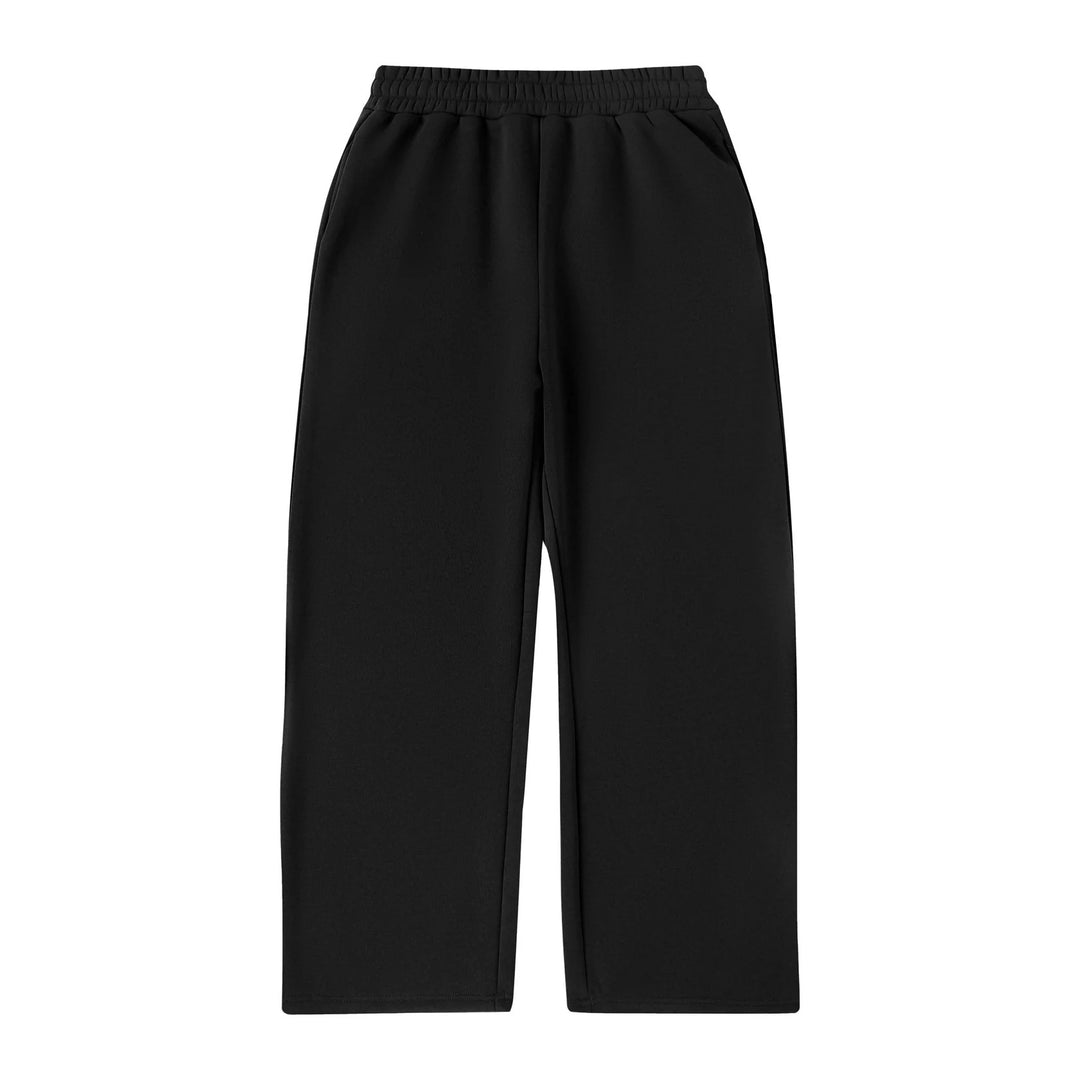 Damen nan weite Cropped-Loungehose mit elastischem Bund und seitlichen Eingrifftaschen Drune