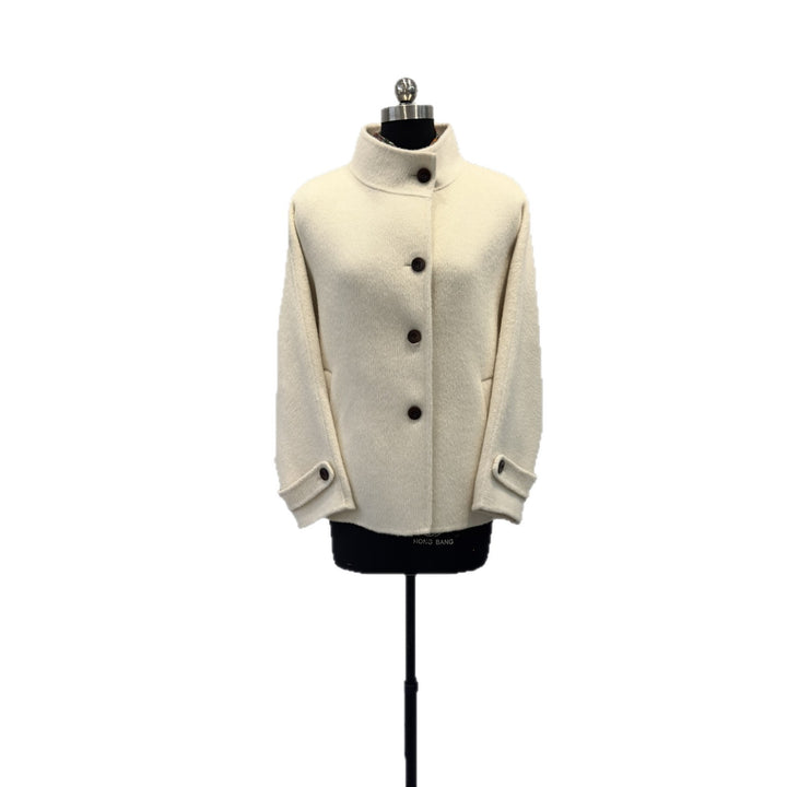 Damen Vintage-inspirierte strukturierte Knopfjacke Drune