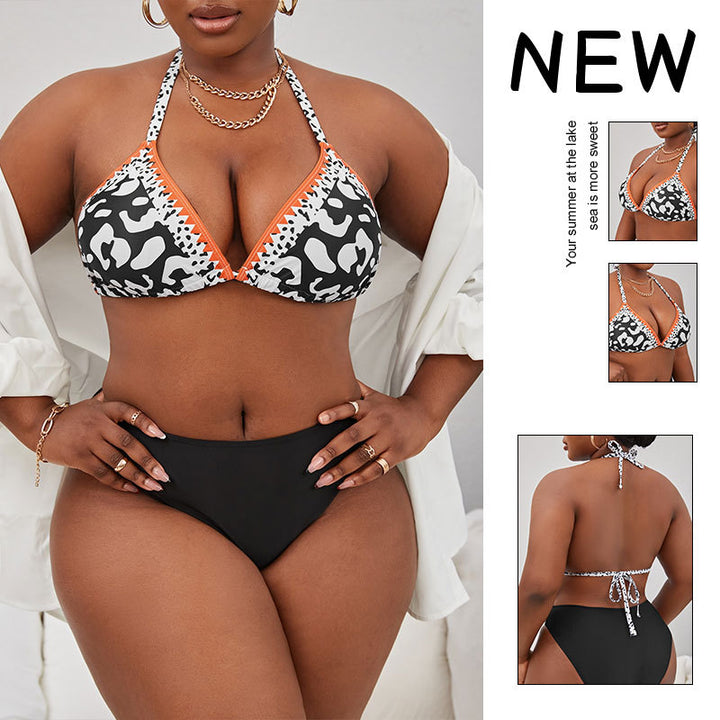Damen Triangel-Bikini mit aufregendem Leoparden-Print Drune