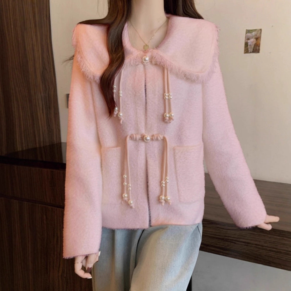 Damen Modische Strickjacke Drune