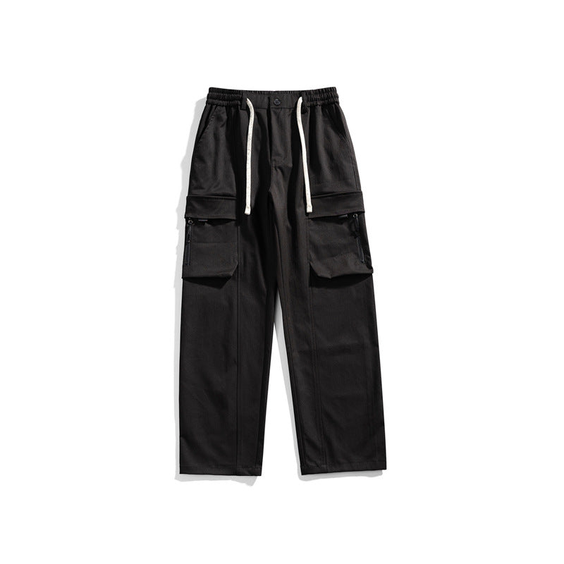 Herren Cargohose im Relaxed-Fit mit elastischem Tunnelzugbund und multifunktionalen Klapp- sowie Reißverschlusstaschen Drune