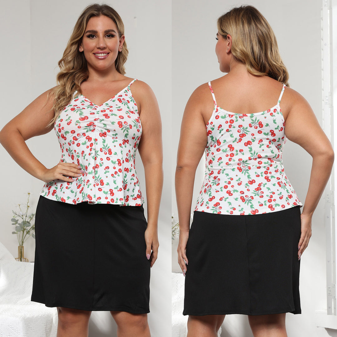 Damen luftiges Top mit floralem Design Drune
