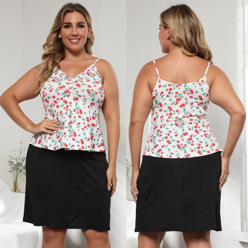 Damen luftiges Top mit floralem Design Drune