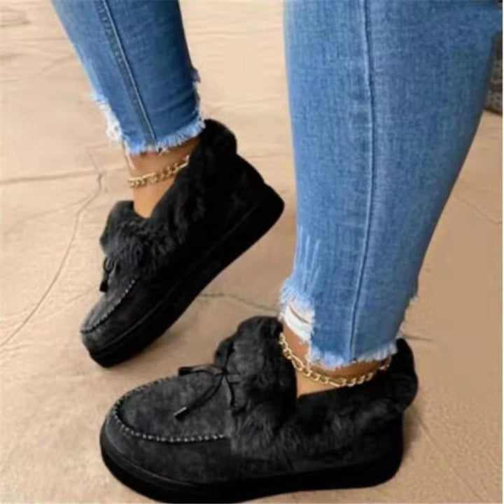 Damen Sneakers mit kuscheligem Fellkragen Drune