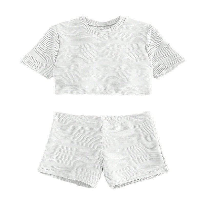 Damen Crop-Top und Shorts Set Drune