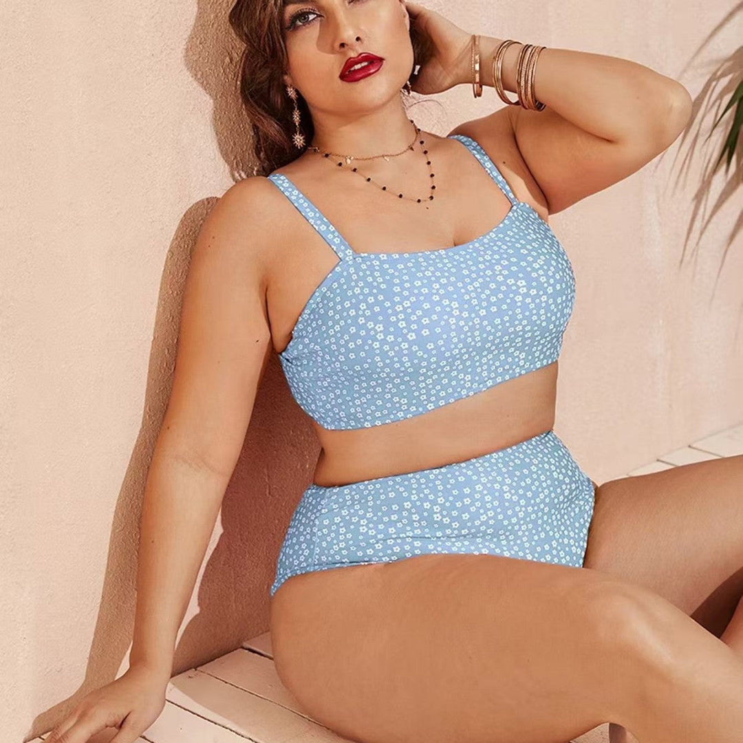 Damen Hochgeschnittener Bikini mit verspieltem Punktedesign Drune