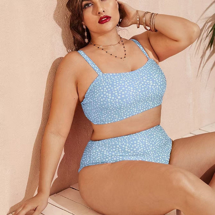 Damen Hochgeschnittener Bikini mit verspieltem Punktedesign Drune