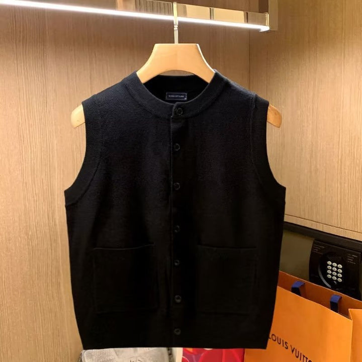 Damen elegante Strickweste mit praktischen Taschen Drune