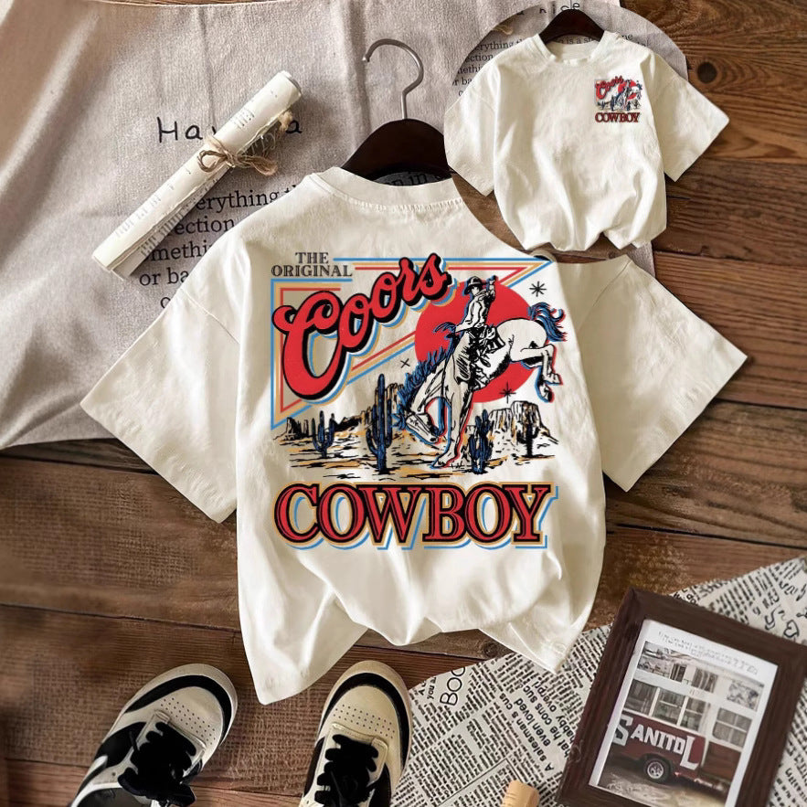 Herren Cowboy Grafik T-Shirt Drune