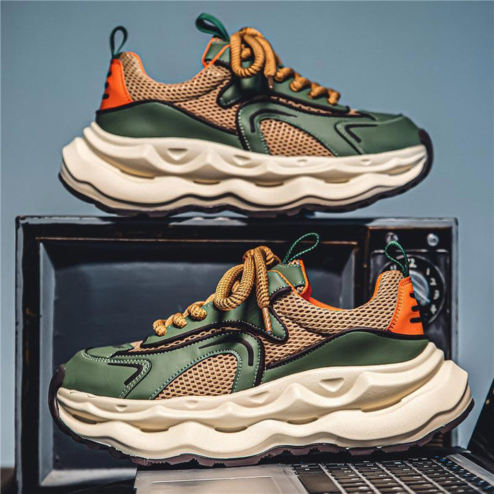 Damen Voluminöse Retro-Chunky-Sneaker mit atmungsaktivem Mesh-Overlay und skulpturaler Komfortsohle Drune
