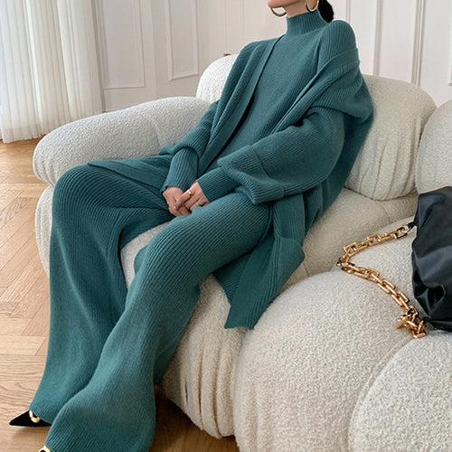 Damen Strickensemble mit weitem Schnitt und luxuriösem Material Drune