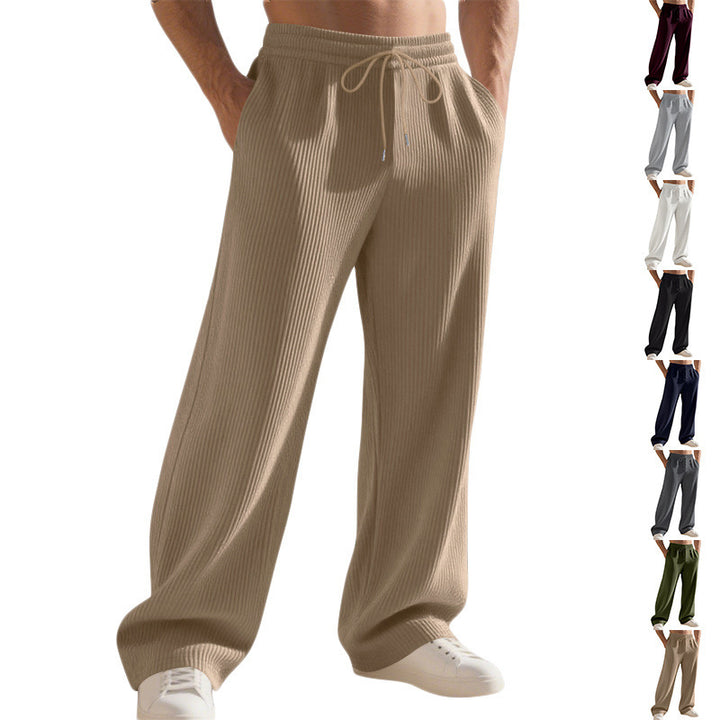 Herren Relaxed-Fit Strick-Jogginghose mit feiner Rippstruktur Drune