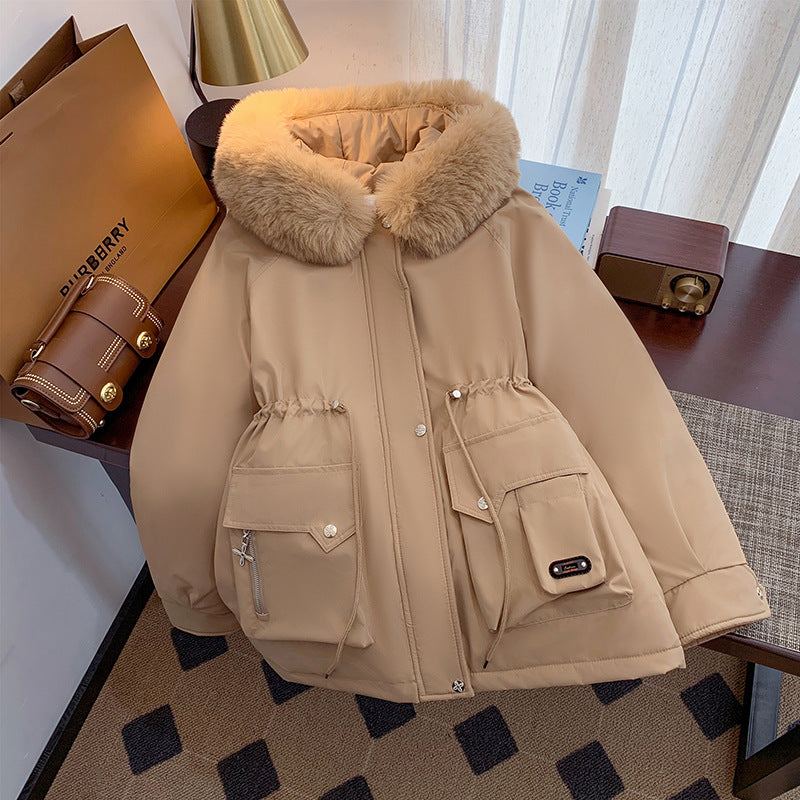 Damen Winterjacke mit abnehmbarem Kunstpelzkragen und praktischen Taschen Drune