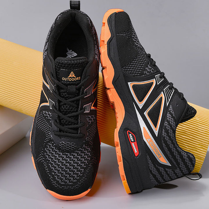 Herren robuster Trailrunning-Trekking-Sneaker mit griffiger Profilsohle und atmungsaktivem Strickoberteil Drune
