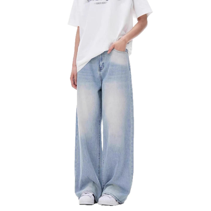 Damen Weit geschnittene Casual Jeans Drune