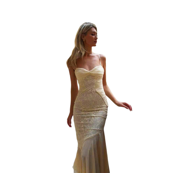 Damen Elegantes Wickelkleid mit Raffungen und asymmetrischem Rock Drune