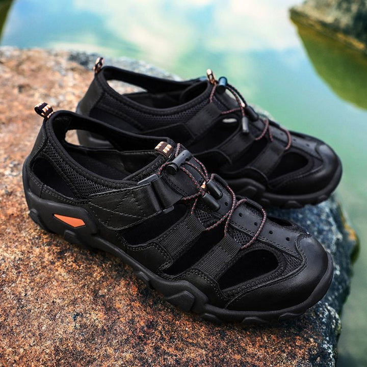 Herren Sportliche Sandalen mit atmungsaktiver Oberflächenstruktur und rutschfester Sohle Drune