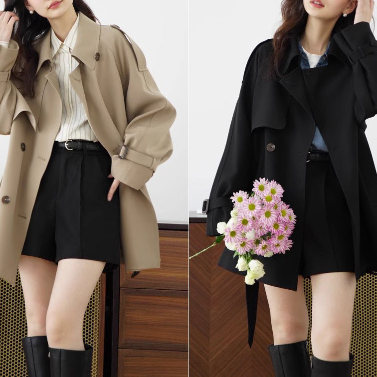 Damen Eleganter Oversized-Trenchcoat Drune