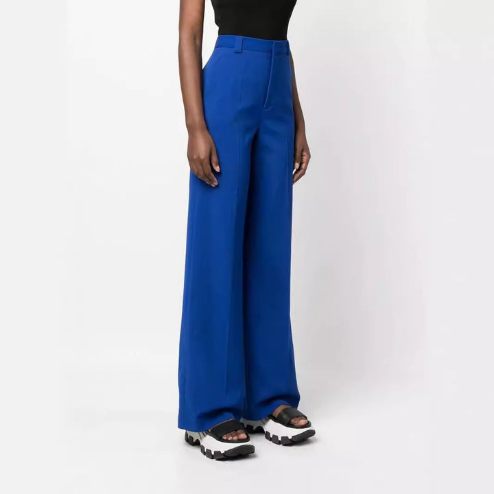 Damen High‑Waist Weitbein‑Hose im Tailoring‑Look Drune