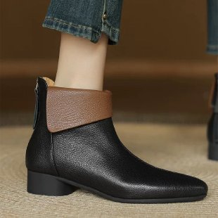 Damen Elegante Stiefeletten mit flexiblem Kragen Drune