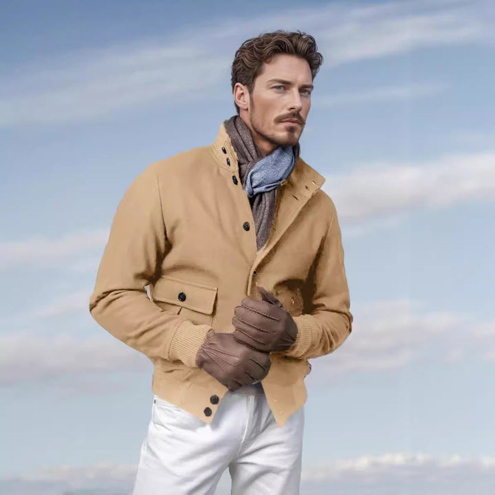 Herren modische Wolljacke mit warmem Innenfutter Drune