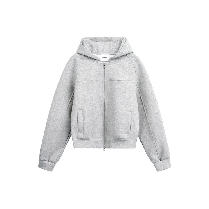 Unisex Kapuzen-Sweatjacke mit Zwei-Wege-Reißverschluss und Boxy-Schnitt Drune