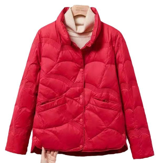 Damen Stepp-Thermo-Blouson mit hochgeschlossenem Kragen und dekorativer Wellensteppung Drune
