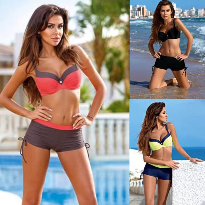 Damen Bikiniset mit stützenden Körbchen und figurbetontem Schnitt Drune