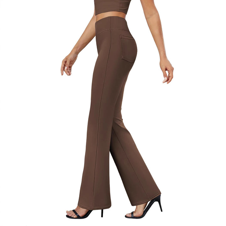 Damen Hochtaillierte Bootcut-Hosen Drune
