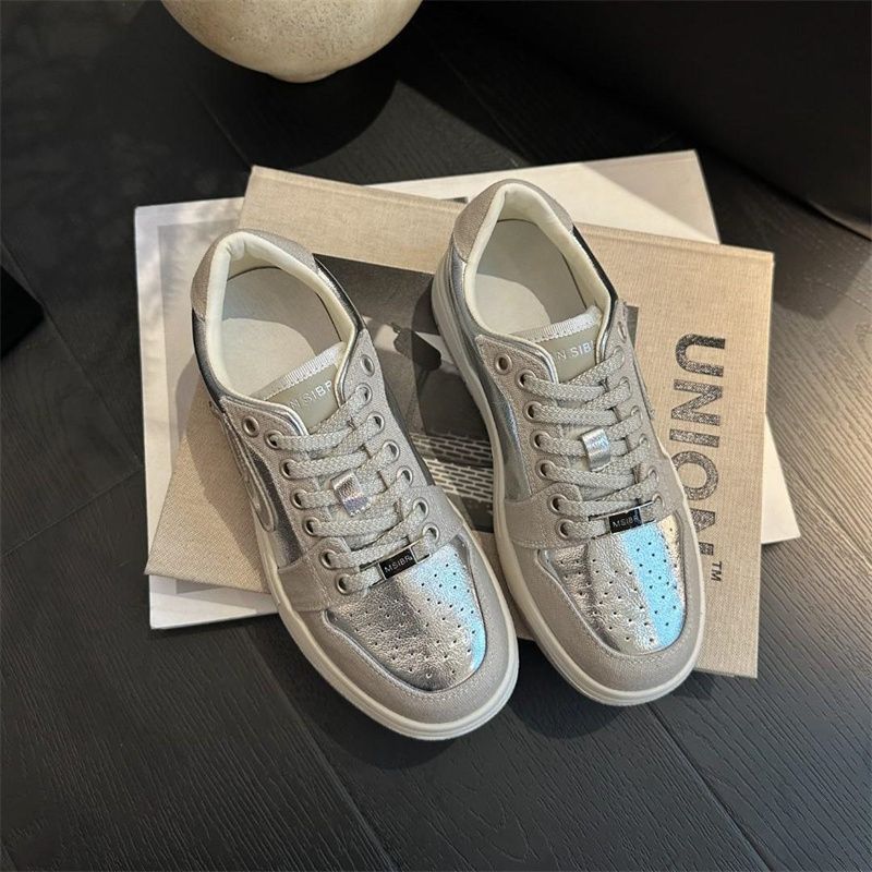 Damen Sportliche Sneakers mit reflektierendem Obermaterial und gepolsterter Innensohle Drune
