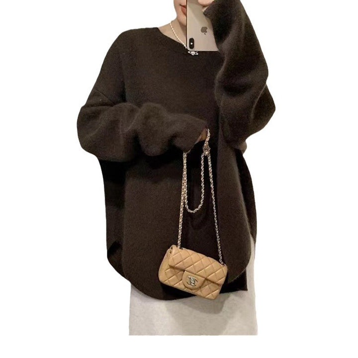 Damen Kuscheliger Oversized Pullover aus weichem Material Drune