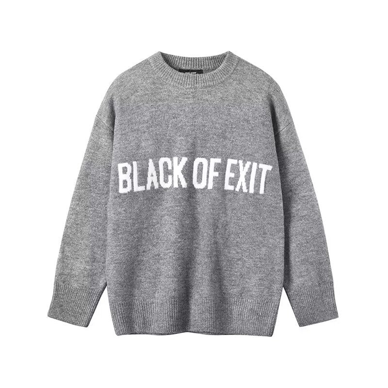 Damen Lässiger Oversized Pullover mit kreativem Schriftzug Drune