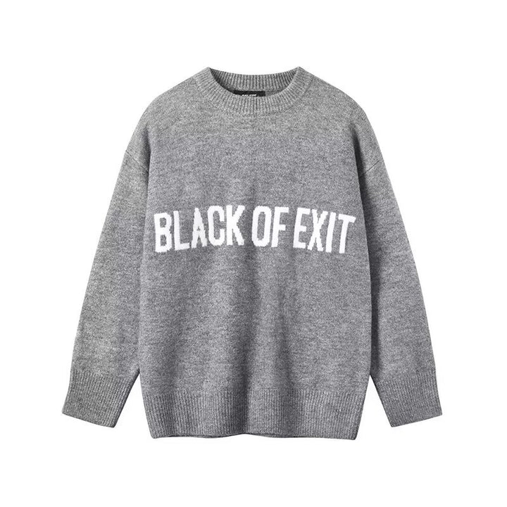 Damen Lässiger Oversized Pullover mit kreativem Schriftzug Drune
