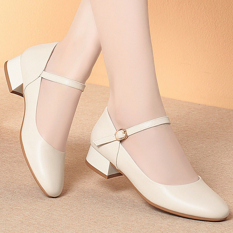 Damen Ballerinas mit modischem Riemchen und bequemer Absatzhöhe Drune