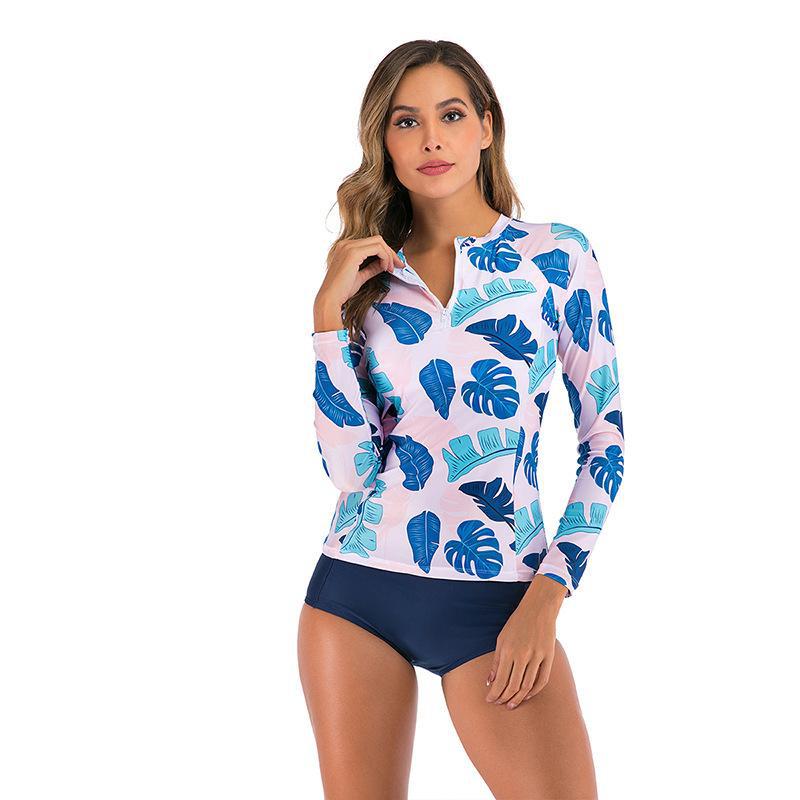 Damen UV-Schutz Rashguard mit floralem Muster Drune