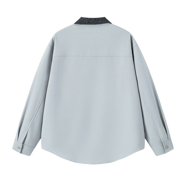 Damen Elegante Bluse mit Stehkragen Drune