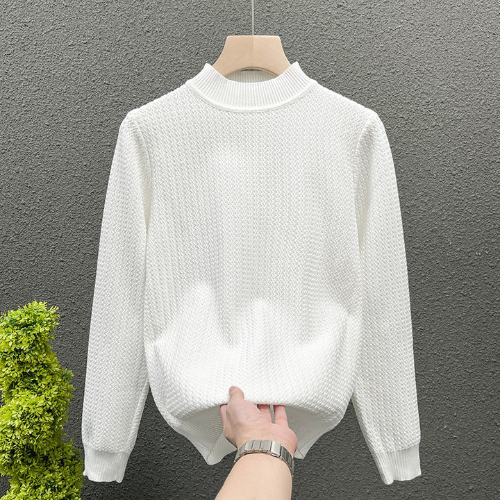 Damen Strukturierter Rollkragenpullover aus feinem Waffelstrick Drune