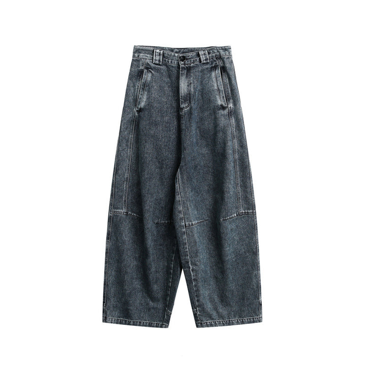 Damen High‑Waist Weite Denim-Culotte mit Teilungsnähten Drune