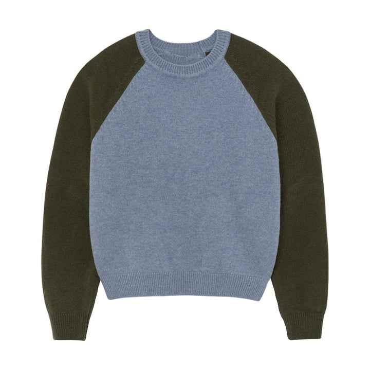 Damen sportlicher Strickpullover mit Raglanärmeln Drune