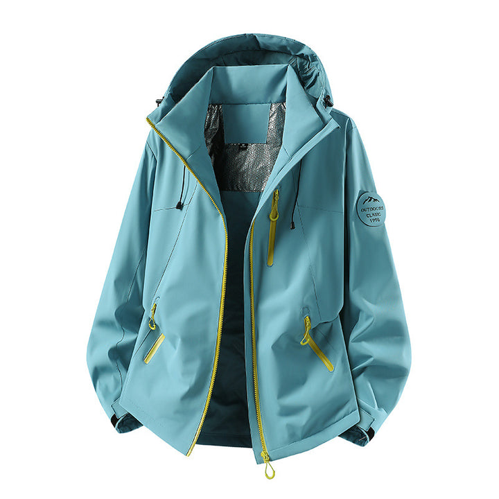 Herren Wasserabweisende Softshelljacke mit Kapuze und Reißverschlusstaschen Drune