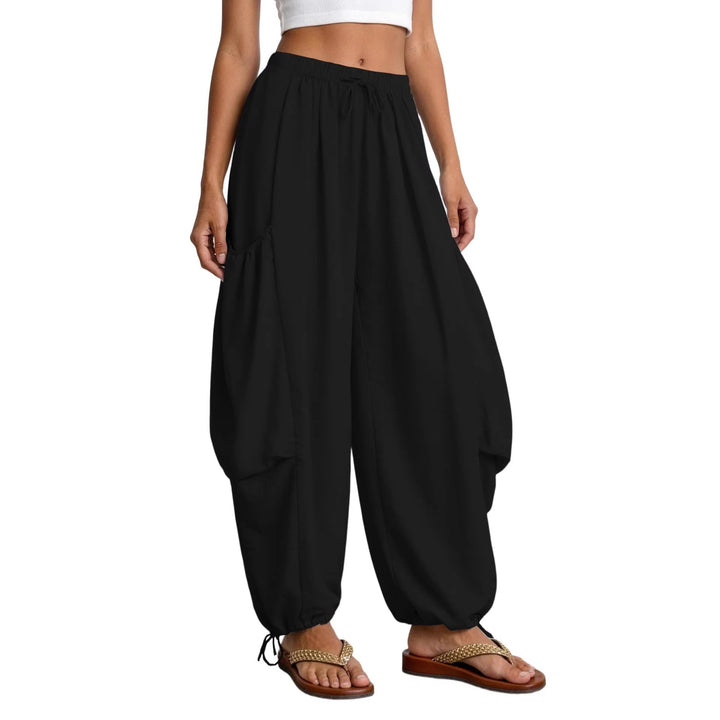 Damen Bequeme Freizeithose mit übergroßen Taschen und elastischem Bund Drune