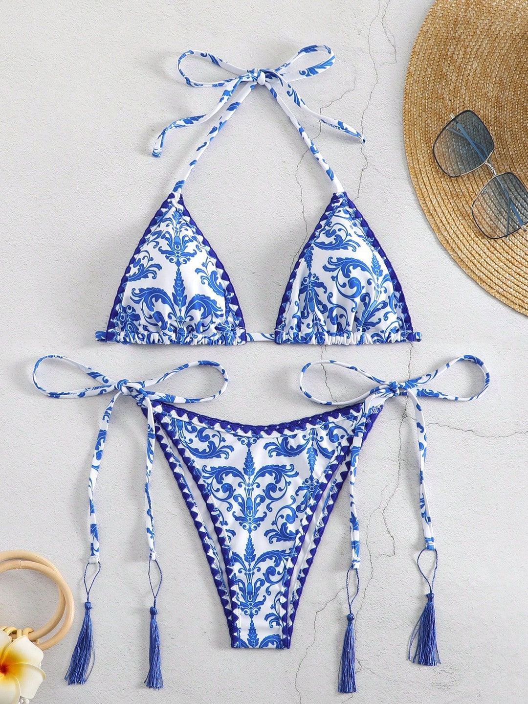 Damen Bikiniunterteil mit eleganten Quastendetails Drune