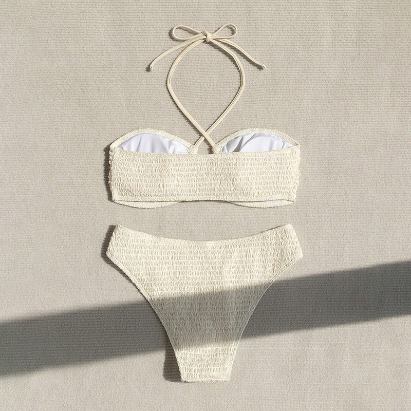 Damen Bandeau-Bikini mit raffinierten Schnürdetails und hohem Beinausschnitt Drune
