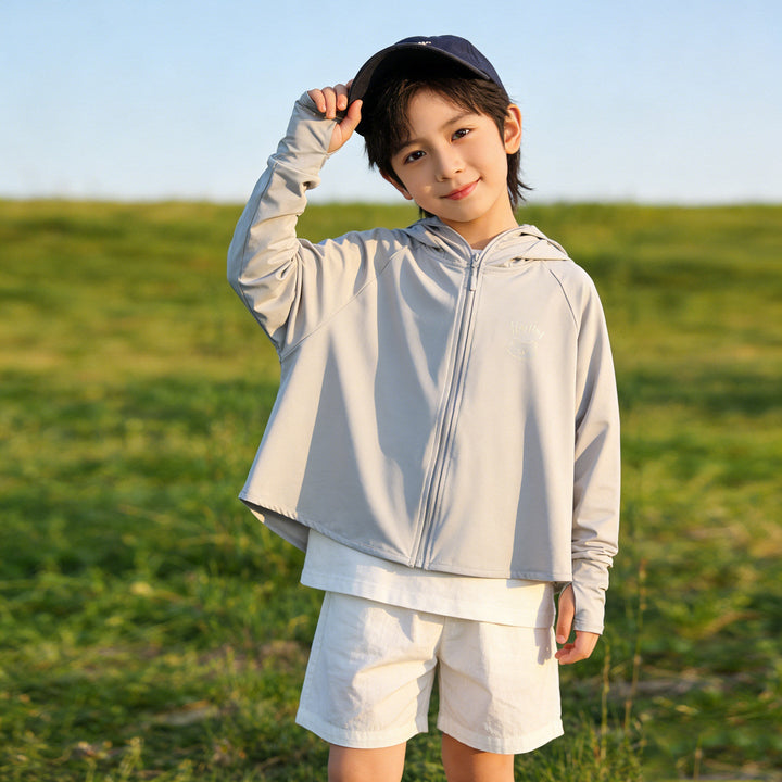 Mädchen multifunktionale Sonnenschutzjacke mit Kapuze Drune