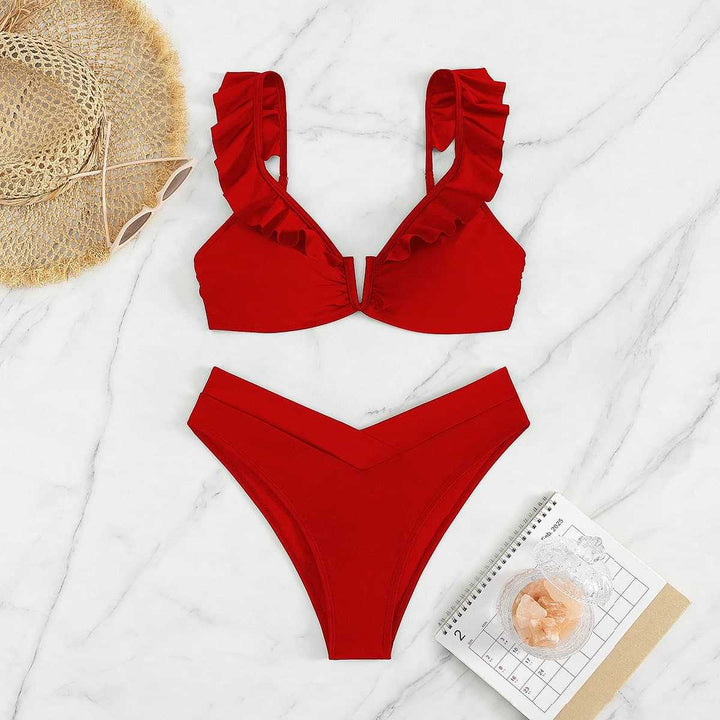 Damen Bikini-Set mit raffinierten Rüschendetails Drune