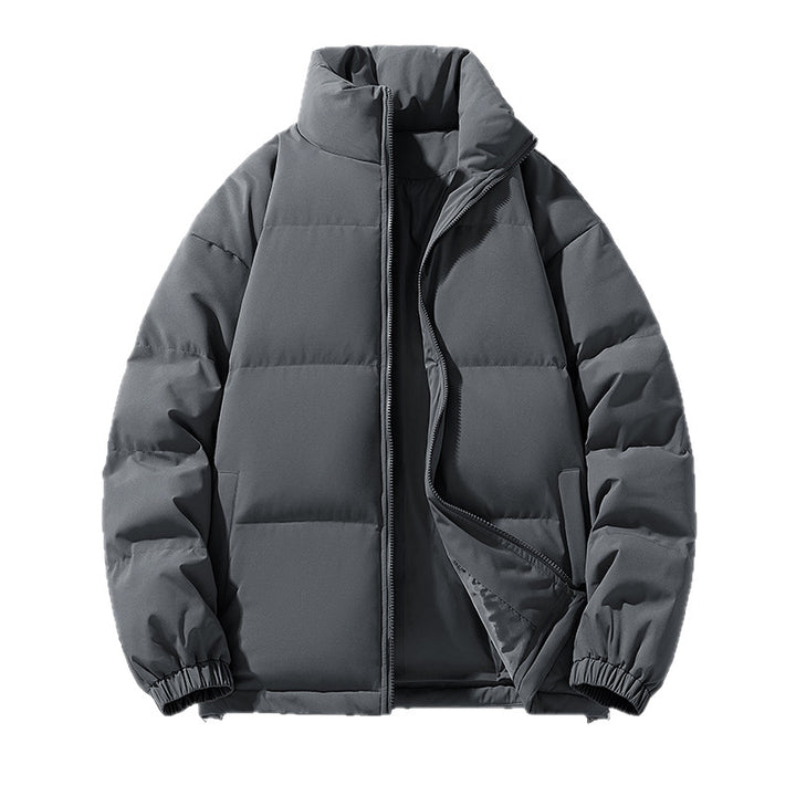 Herren Gepolsterte Pufferjacke mit hohem Stehkragen, winddichter Außenlage und verstellbarem Kordelzugsaum Drune