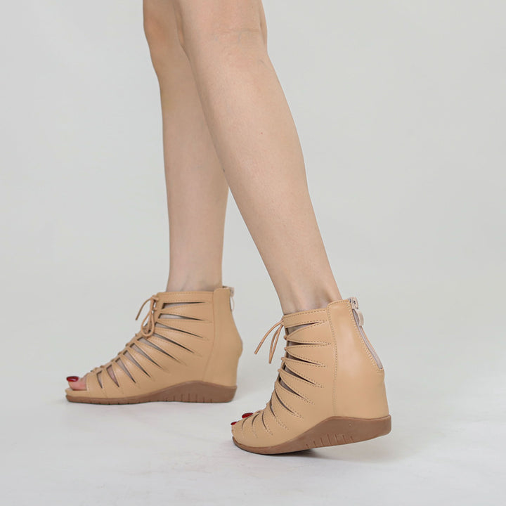 Damen Wedge-Sandalen mit innovativem Schnürsystem und atmungsaktiven Einsätzen Drune
