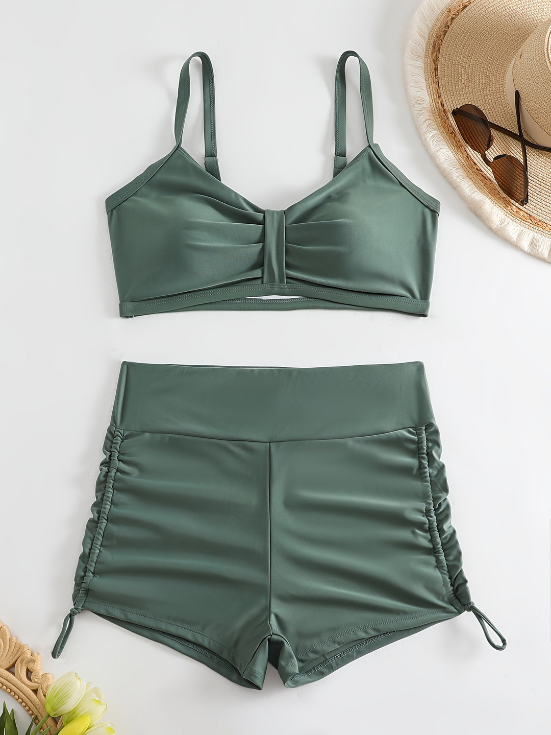 Damen Sportliches Bikini-Set mit innovativem Rüschendesign Drune