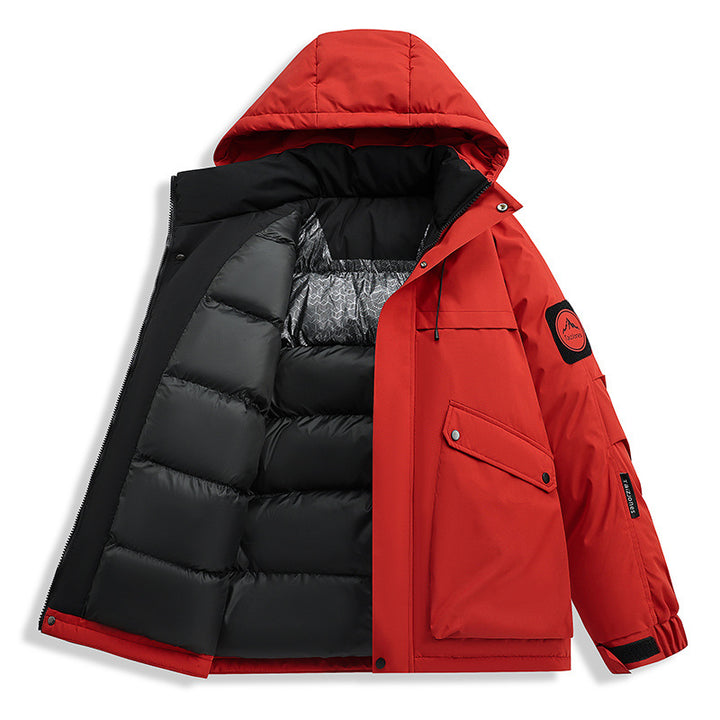 Herren Wetterfeste Funktions-Parka mit Thermofutter, Kapuze & Utility-Taschen Drune